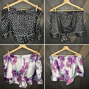 2 pair of Victorias Secret satin pajama shorts XXL